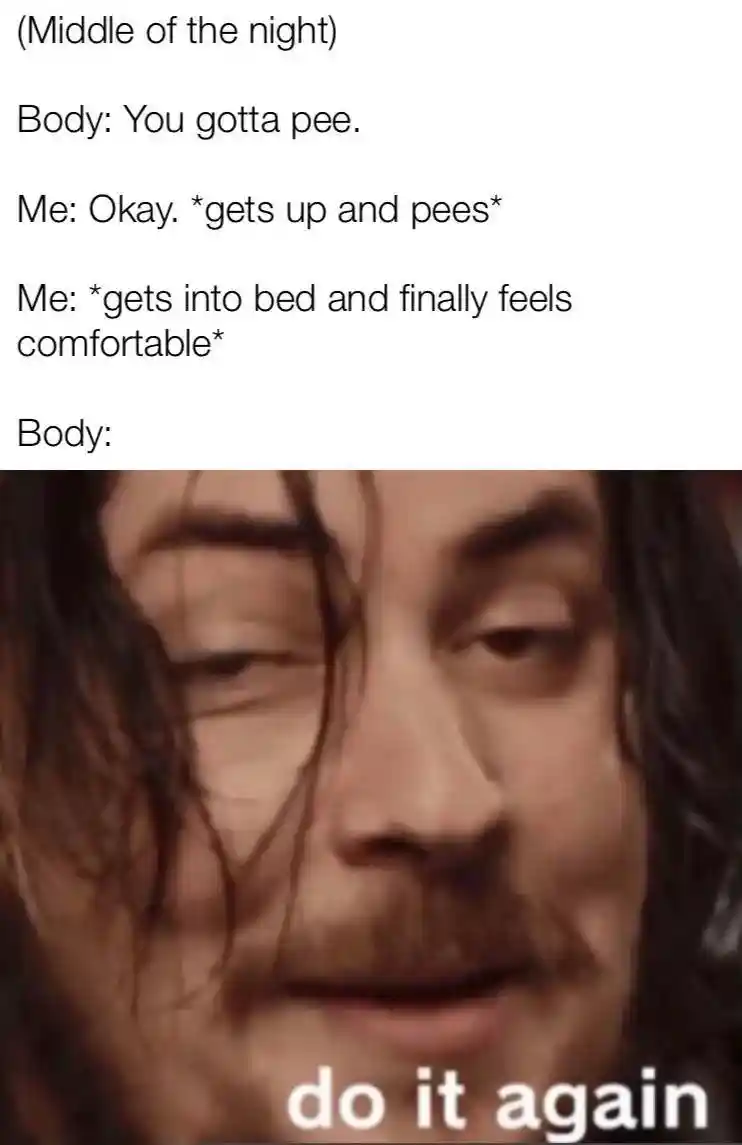 Midnight pee meme makes you pee again