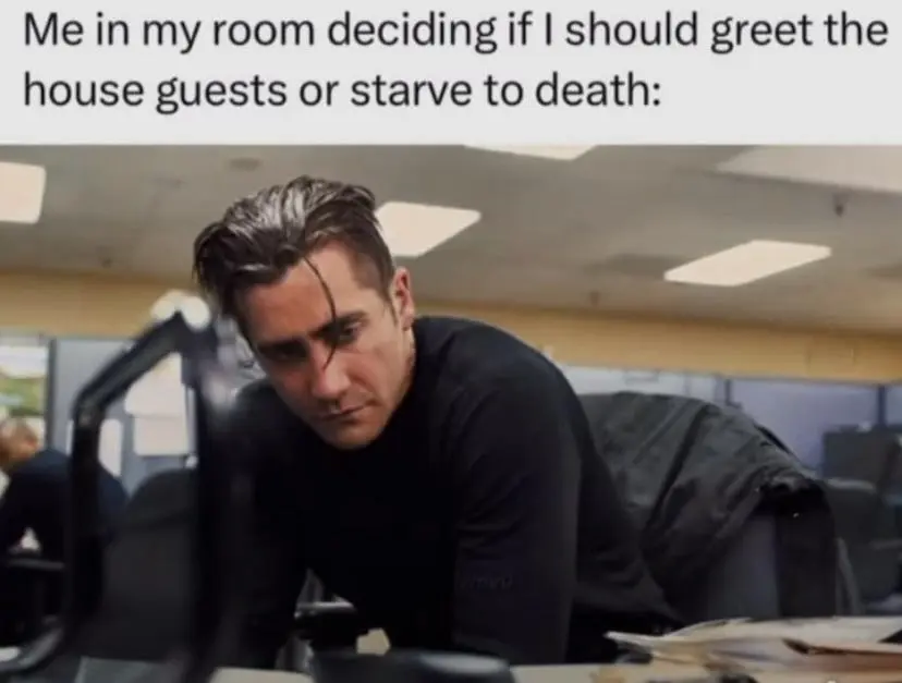 House guests meme deciding to starve