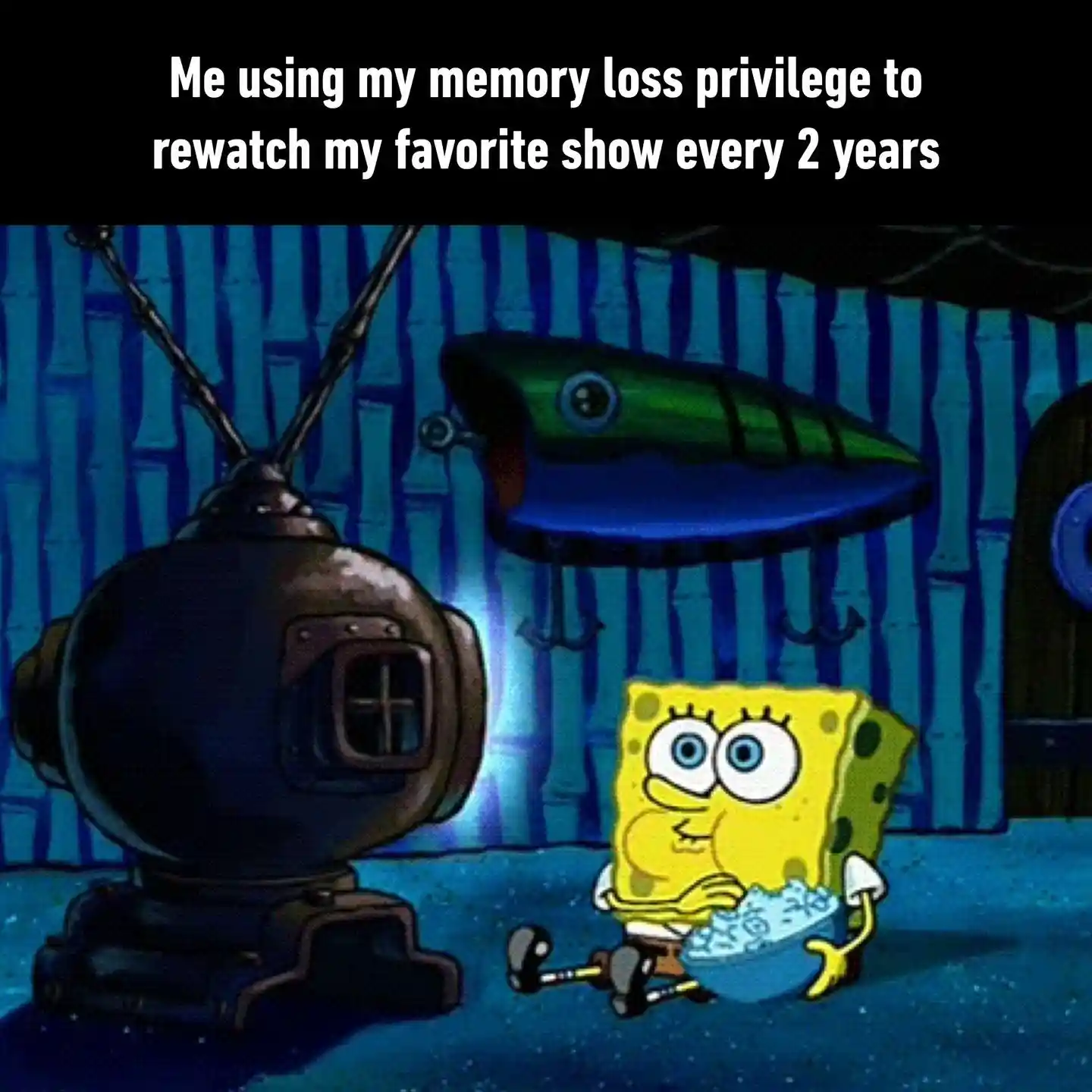 Spongebob tv meme rewatch favorite show