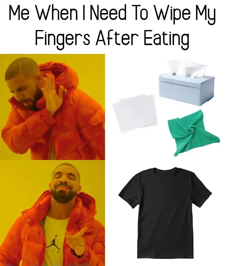 Drake wipe fingers meme use t shirt