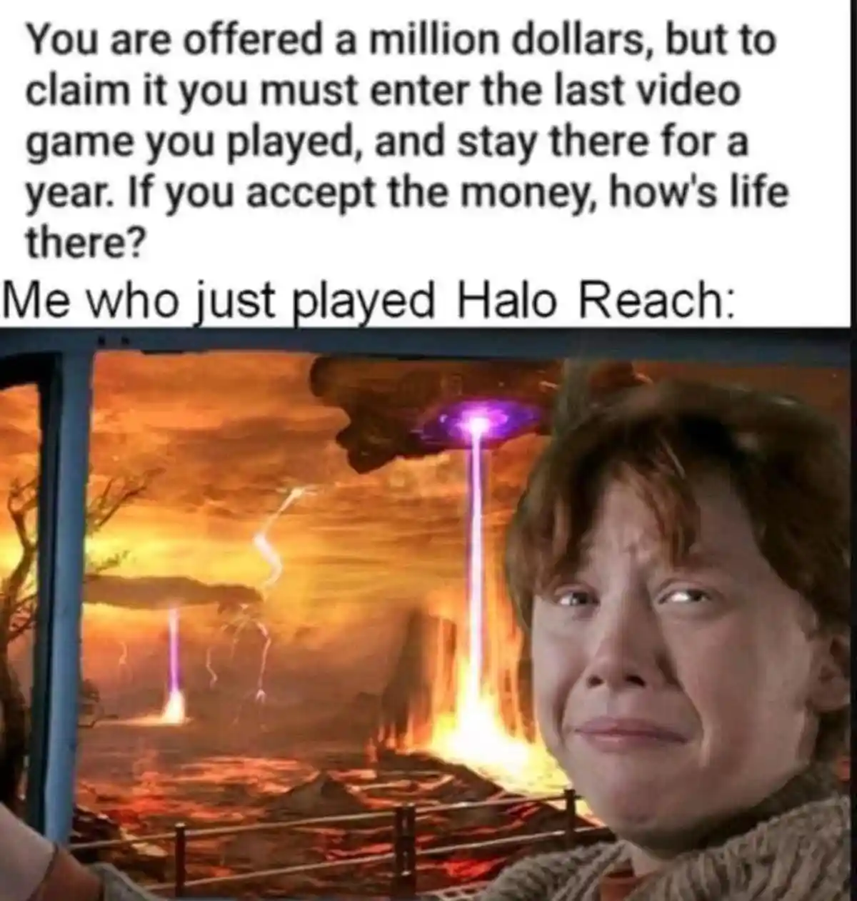 Halo reach 1m offer meme crying in battle