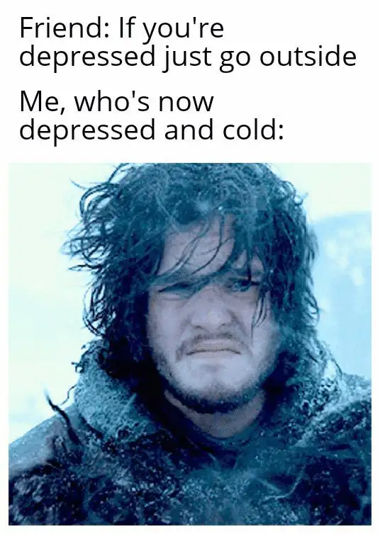 Depressed outside meme gets cold and sad