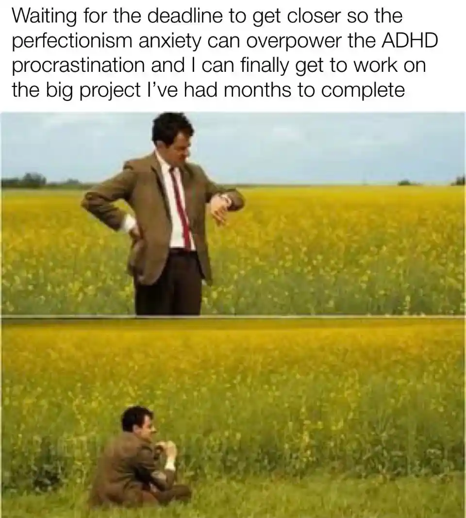 Mr bean waiting meme waiting for work deadline