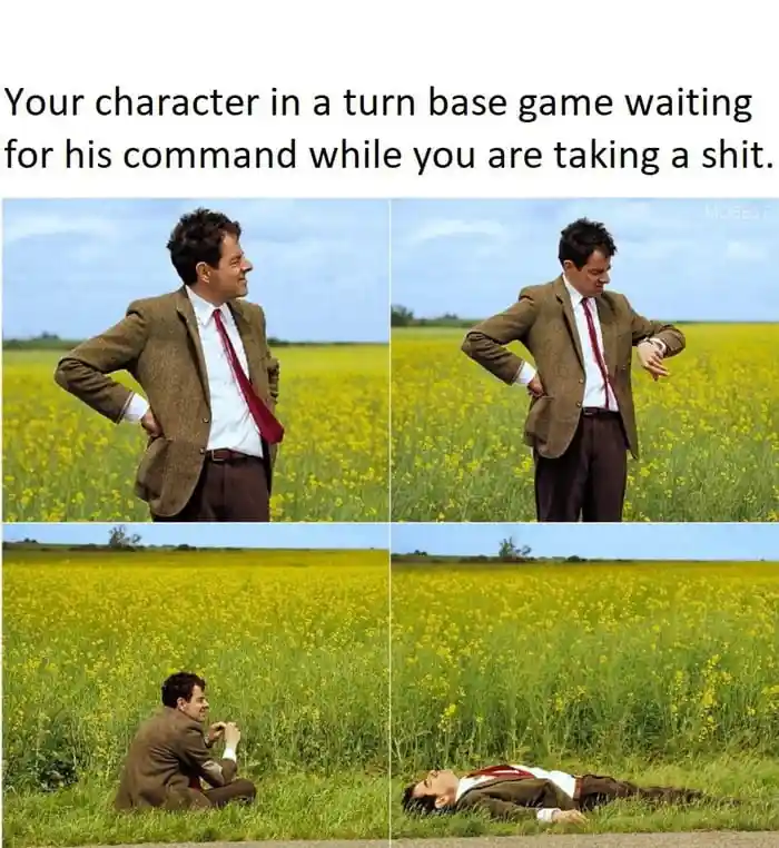 Mr bean waiting meme waits for game turn