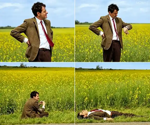 Mr bean waiting meme template