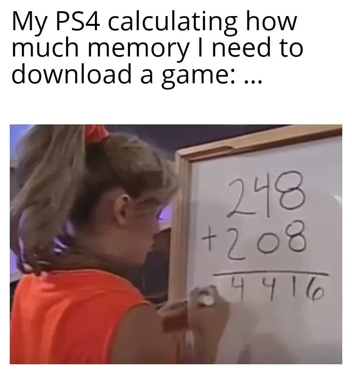 Ps4 download meme wrong math
