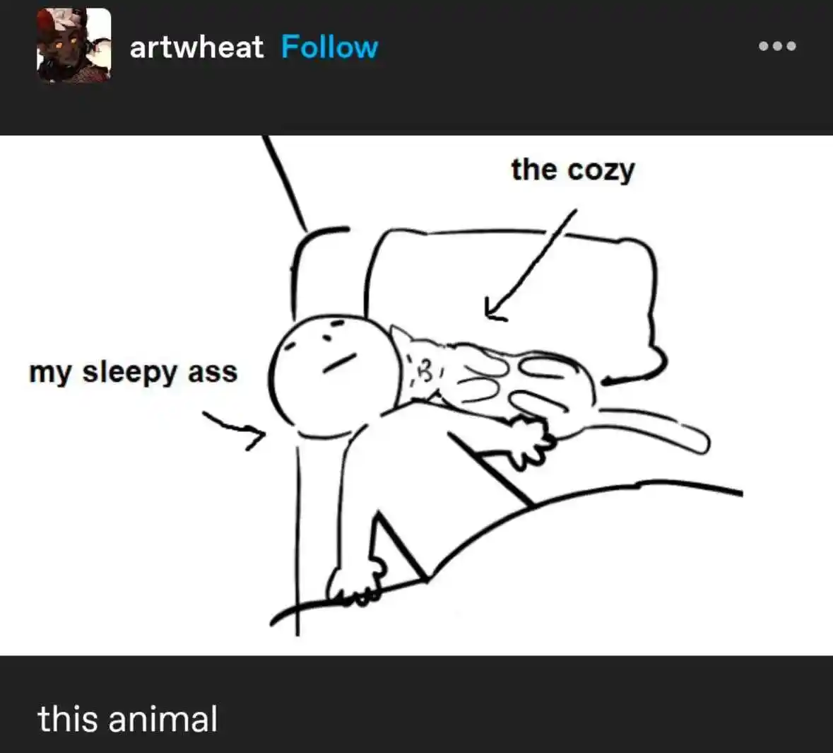Sleepy person and cat meme hanging off couch tired