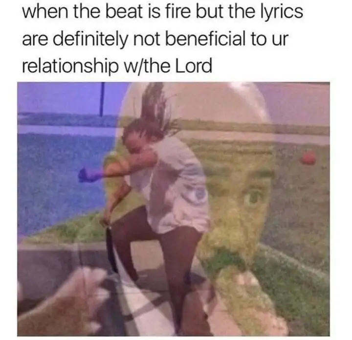 Good beat bad lyrics meme dancing guiltily