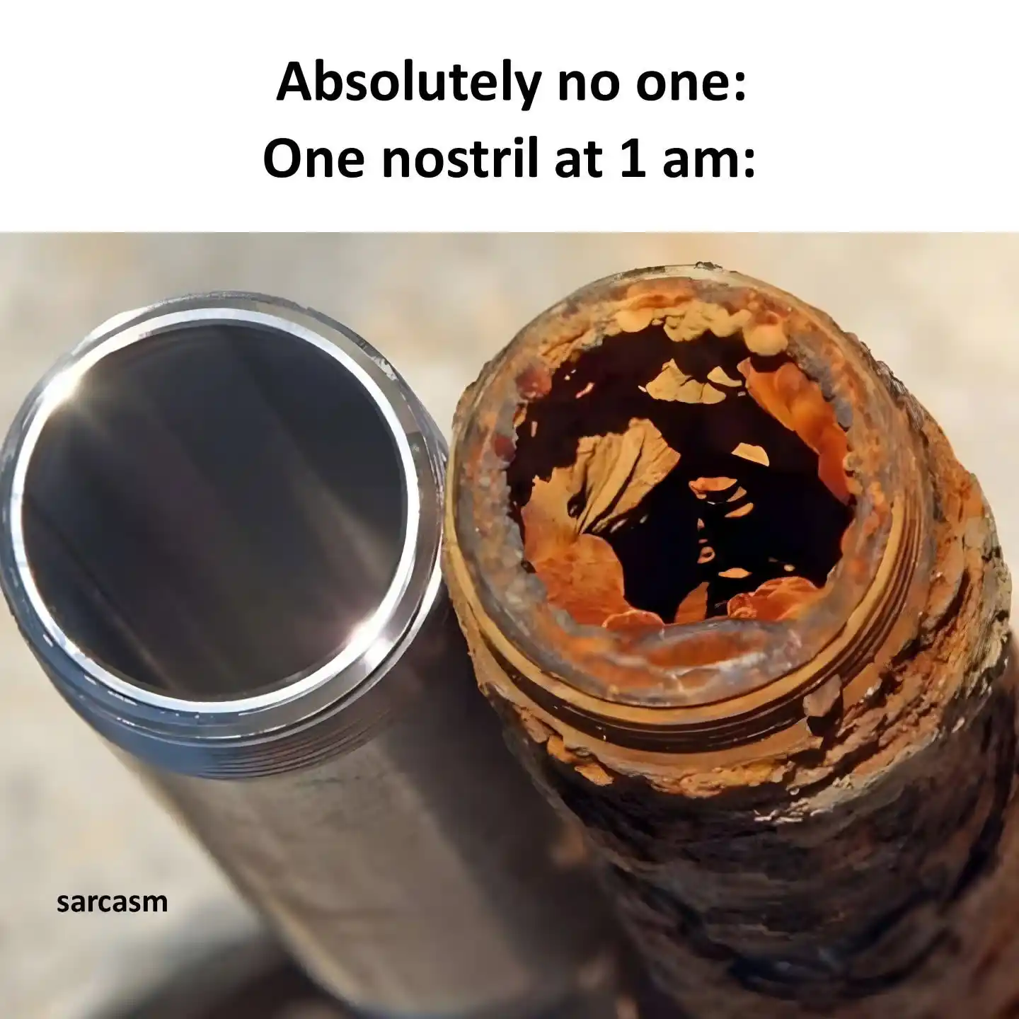 One nostril 1 am meme gets clogged