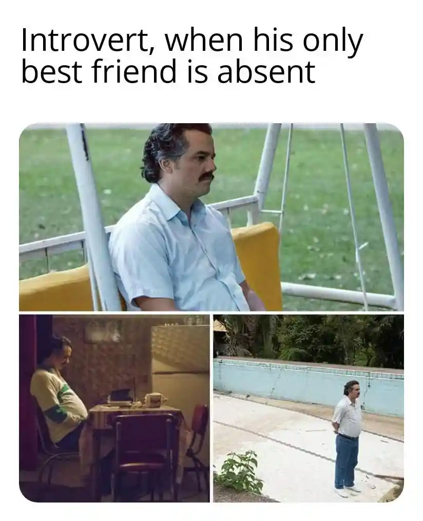 Pablo escobar waiting meme all alone