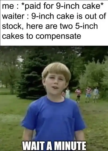 9-inch cake meme spotting the scam