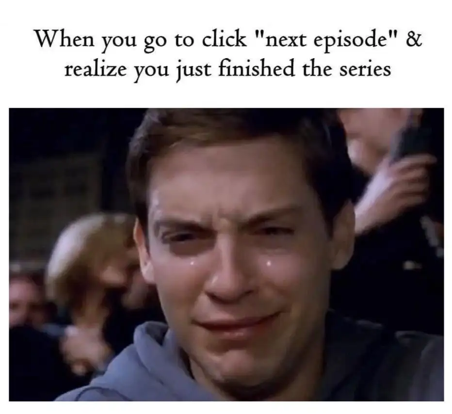 Crying Peter Parker meme sad after series ends
