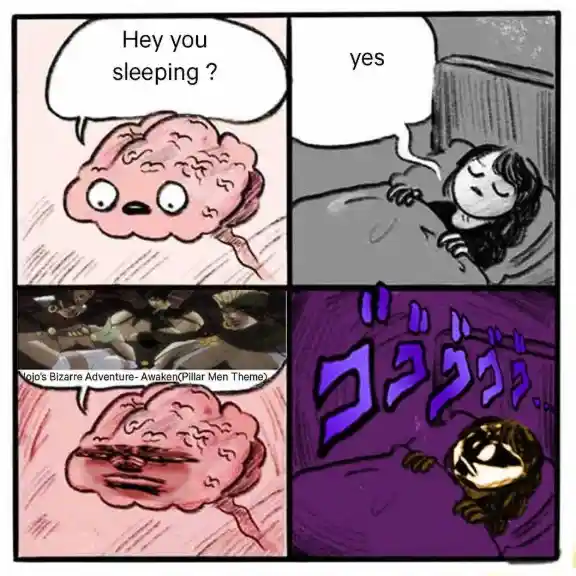 Sleepy brain meme wakes sleeper by jojo