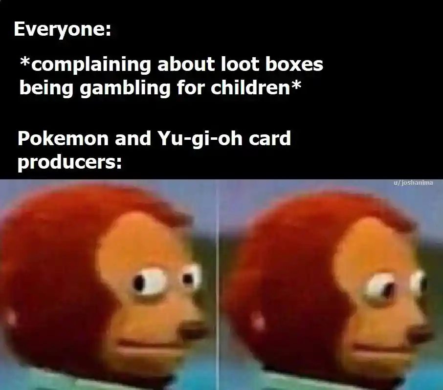 Pokemon yugioh meme avoiding loot box criticism