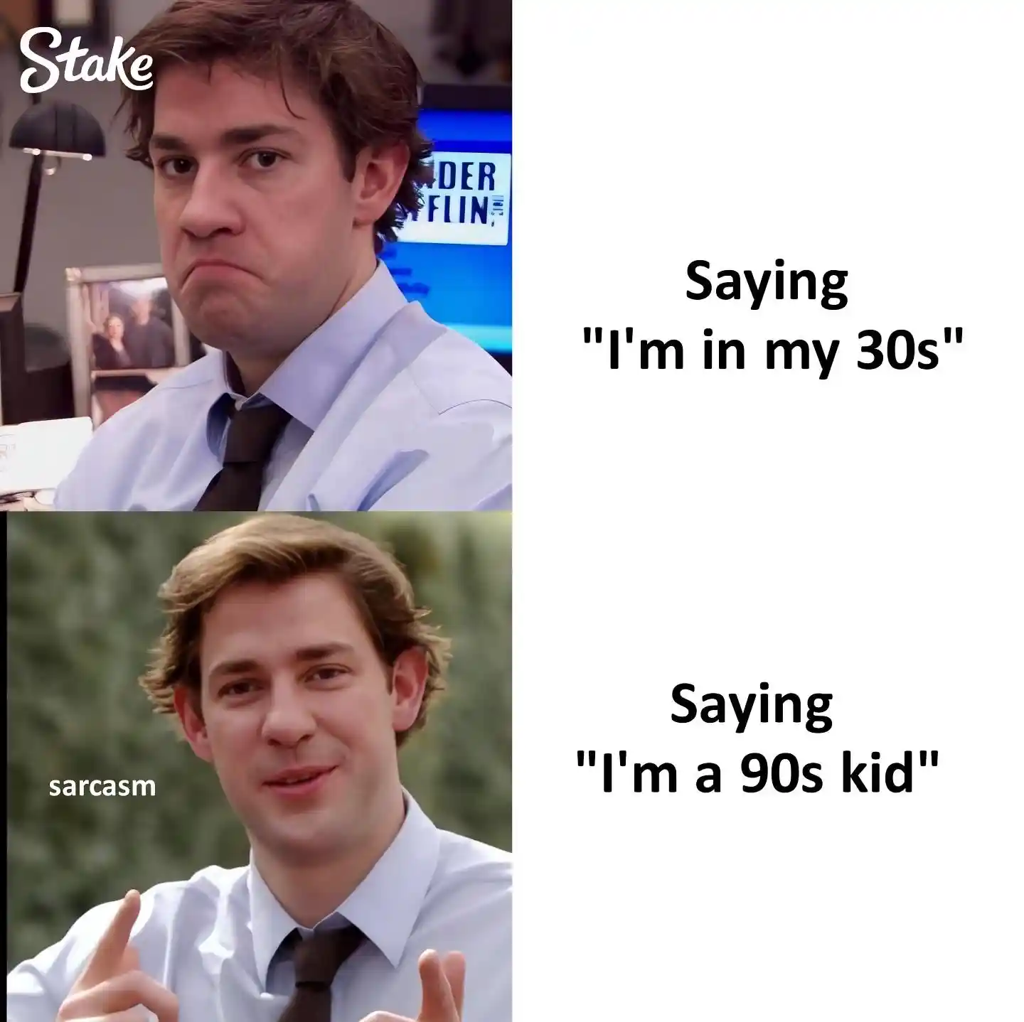 Jim halpert meme show sarcastic age joke