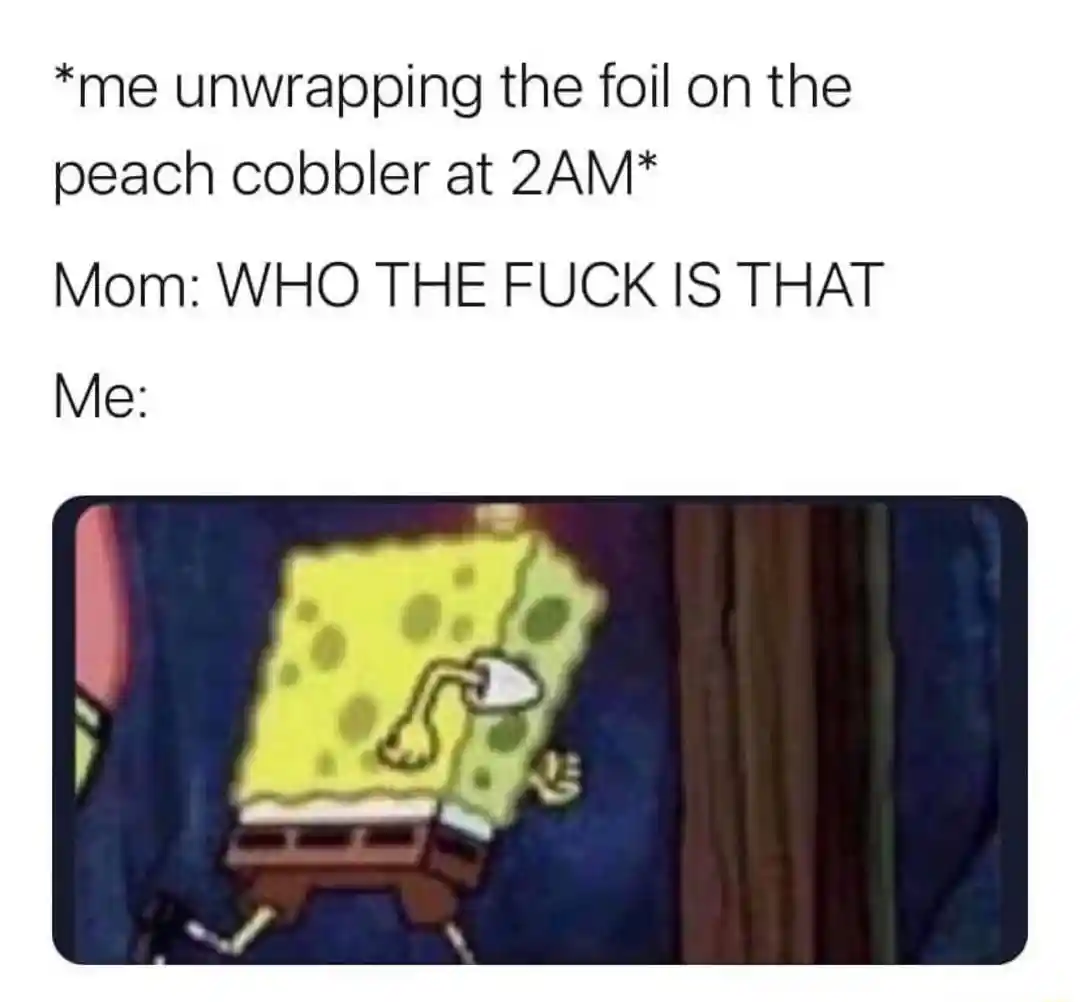 Spongebob running meme fleeing angry mom