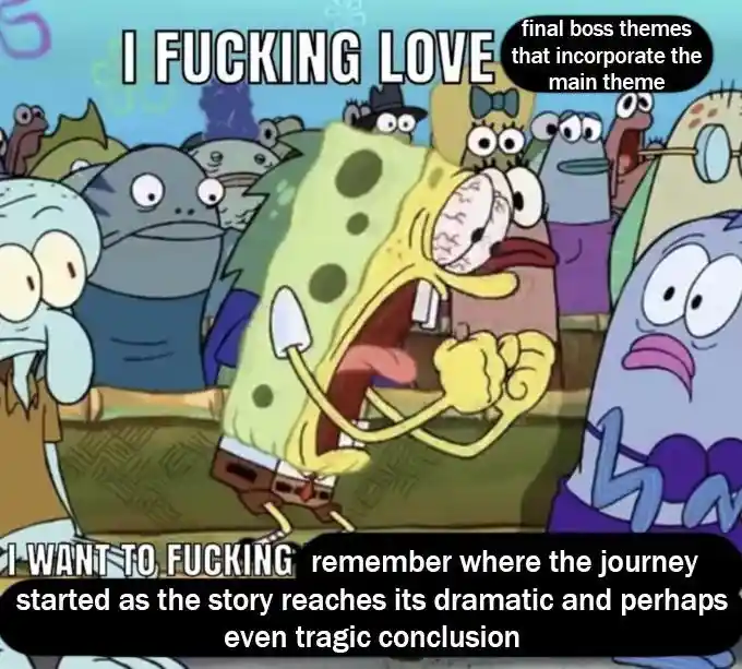Spongebob screaming meme loves final boss themes