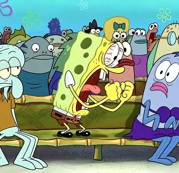 Spongebob screaming meme template