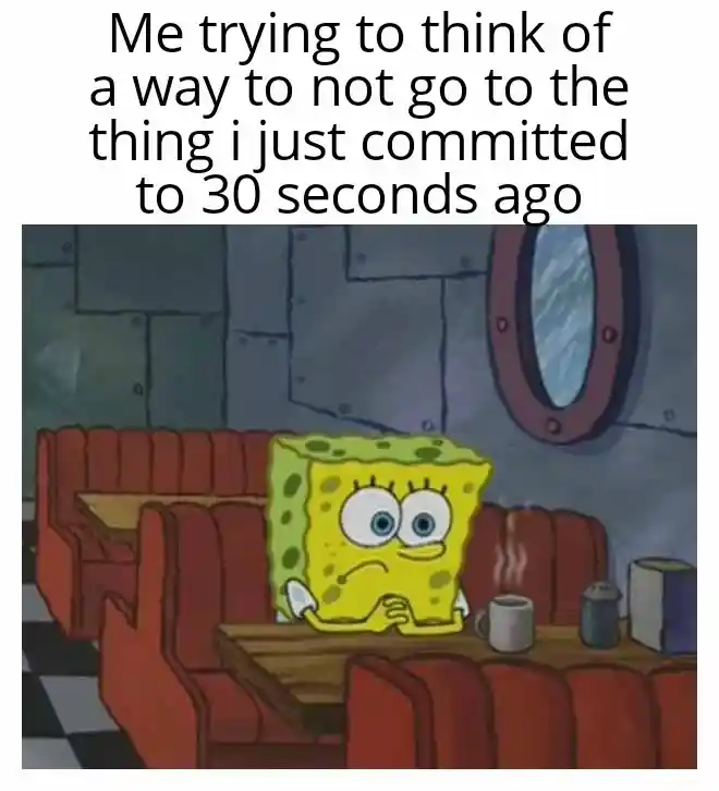 Spongebob waiting meme dodging new plans