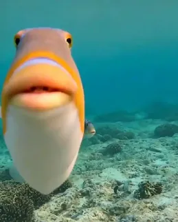 Staring fish meme