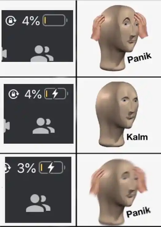 Panik kalm panik meme fears low battery