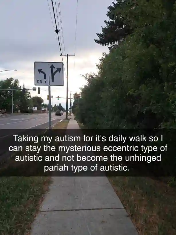 Autism walk meme avoid unhinged pariah
