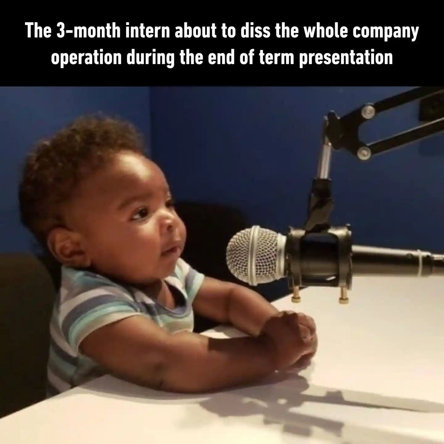 3 month intern meme dissing the company