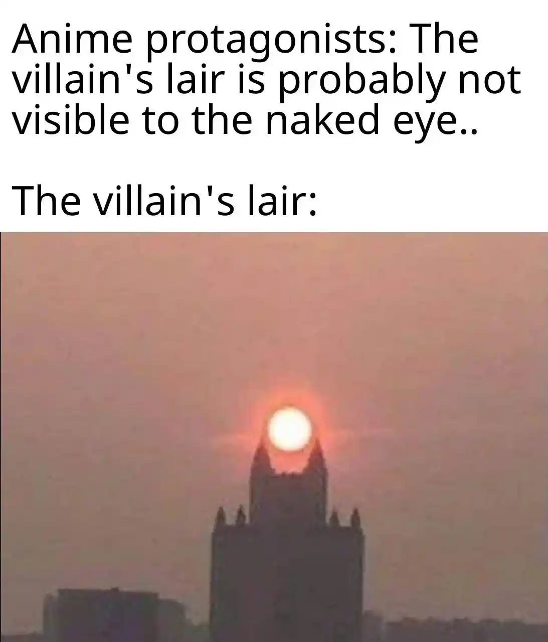 Anime villain's lair meme is super obvious to spot