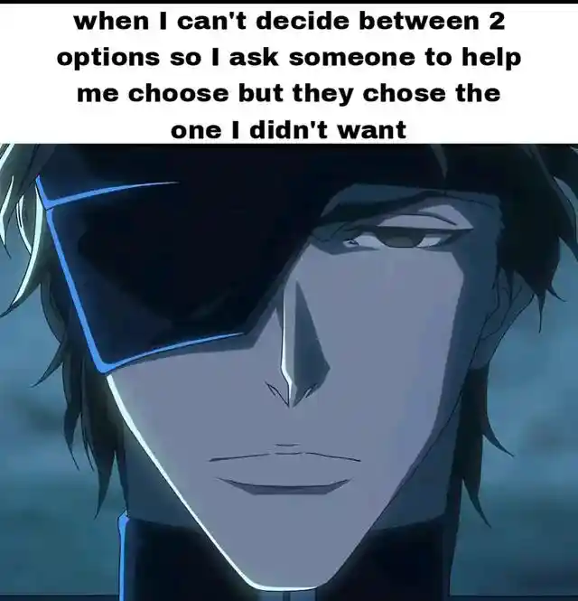 Ask others to choose meme feeling upset