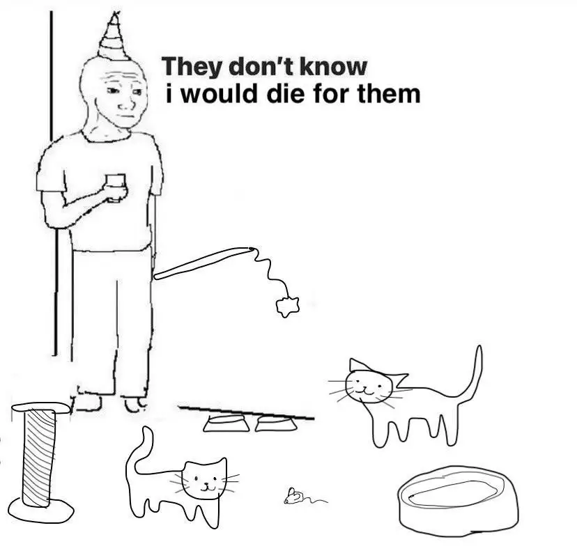 They don't know meme die for his cats