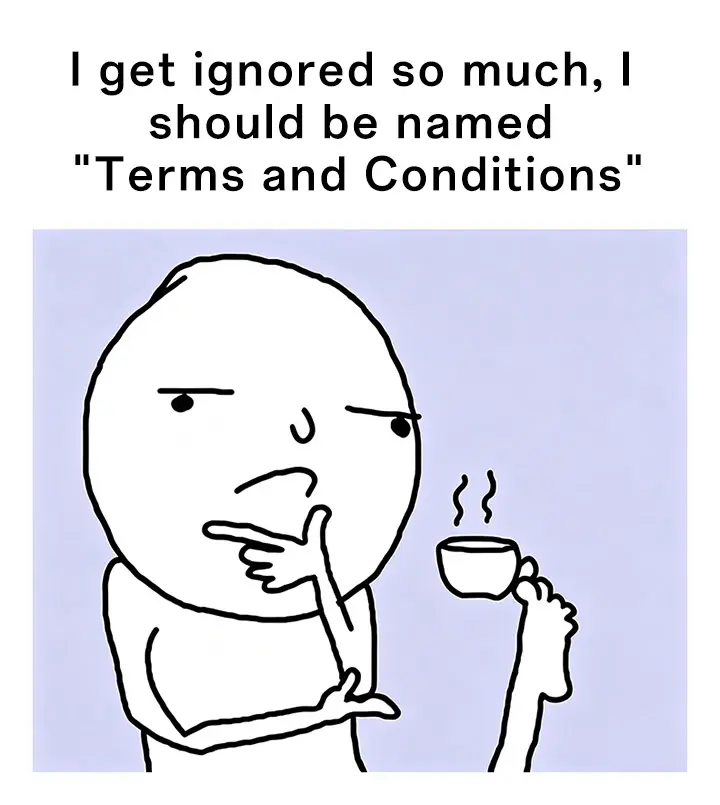 Thinking foot meme joking about being ignored