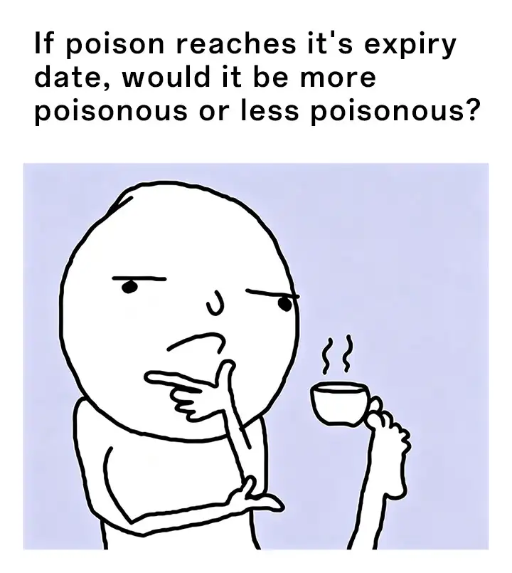 Thinking foot meme thinking about poison