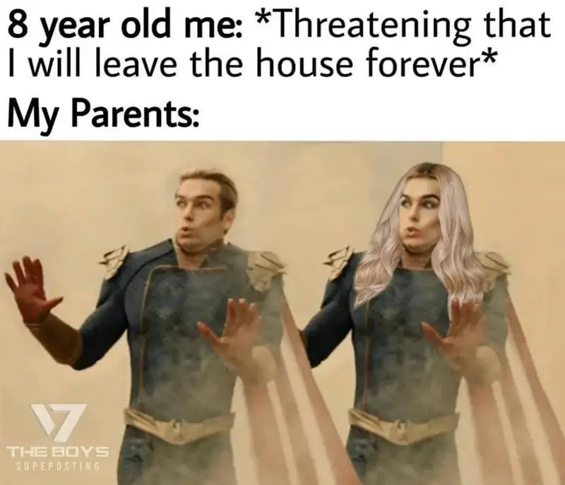 Kid leaving home meme parents unbothered