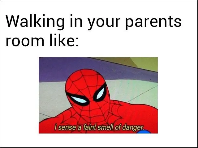 Spiderman parents room meme senses danger