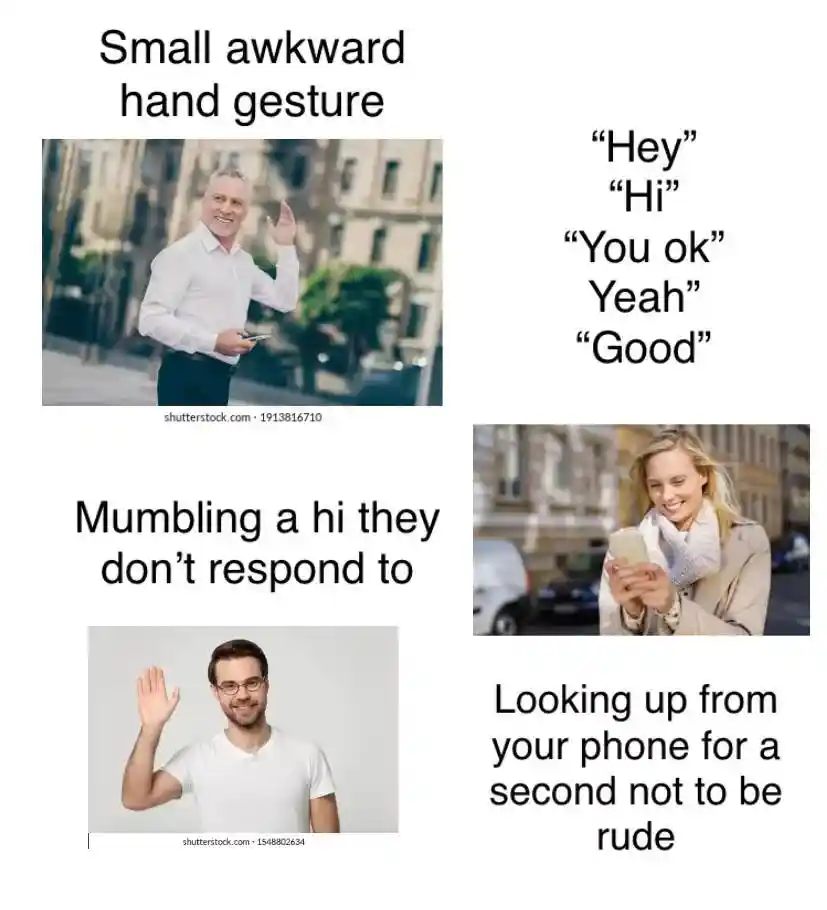 Awkward greeting meme awkward small talk