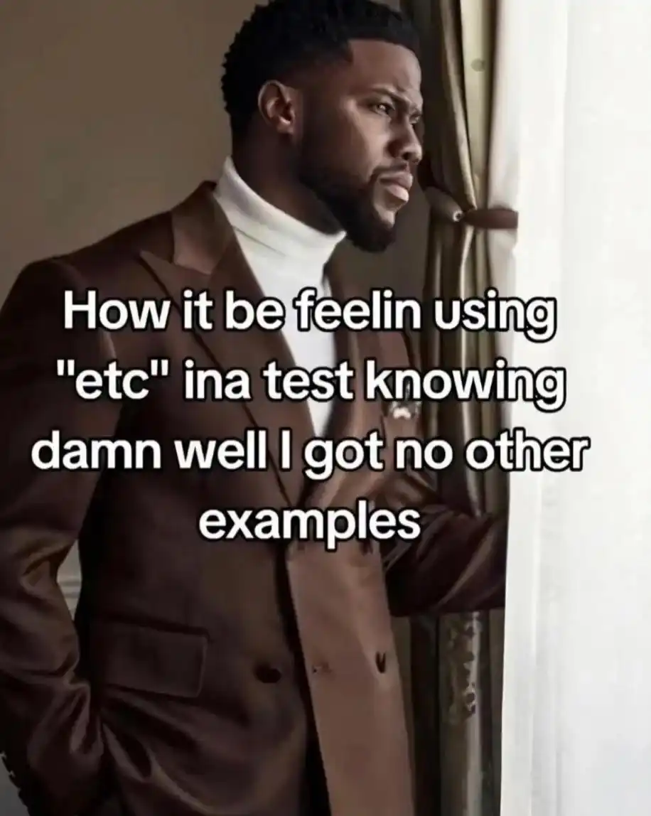Test etc meme staring no other examples