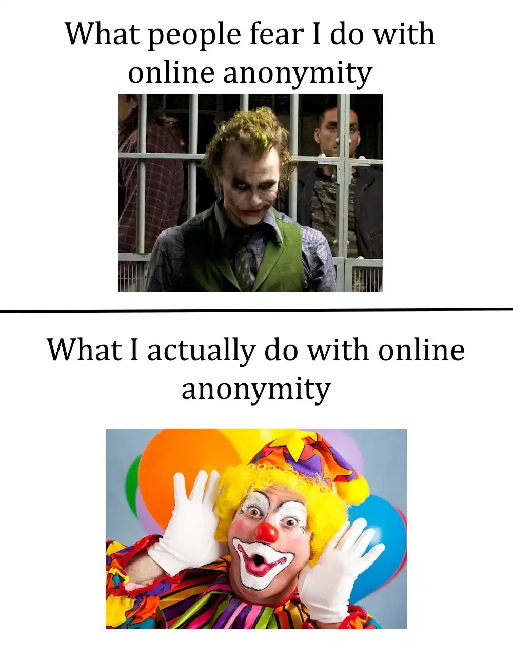 Online anonymity meme is silly fun