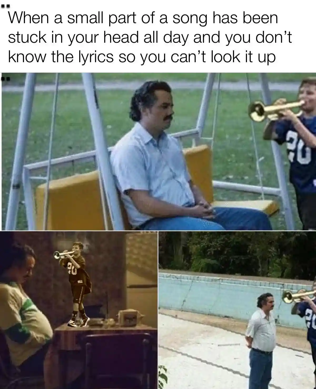 Stuck song meme no lyrics to look up