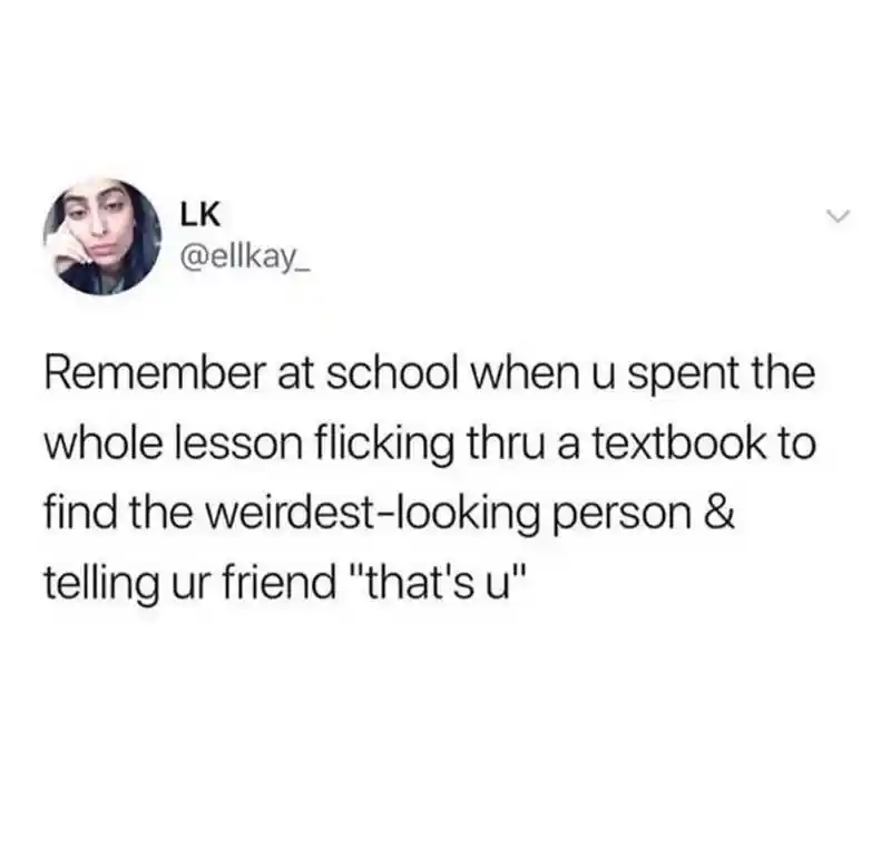 School textbook joke meme teasing your friend