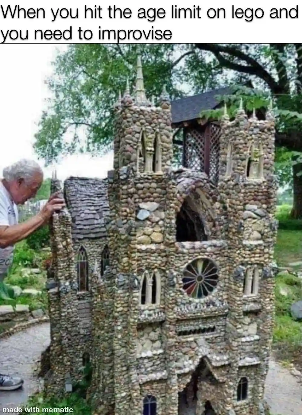 Lego age limit meme build stone castle