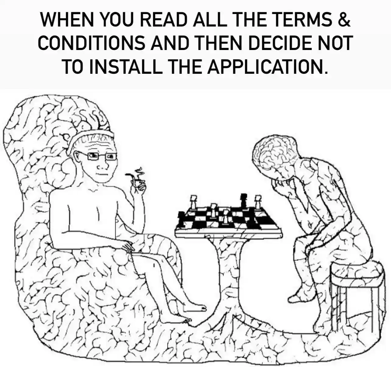 Read app terms meme will not install app