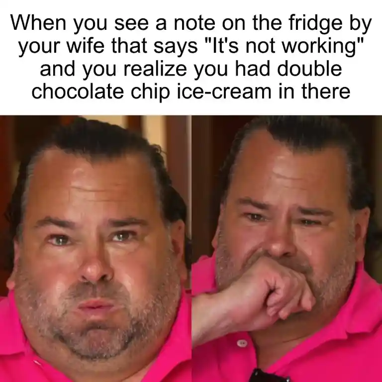 Fridge note meme panic over ice cream
