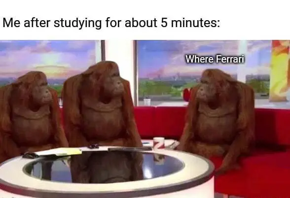 Where ferrari meme distracted after 5min