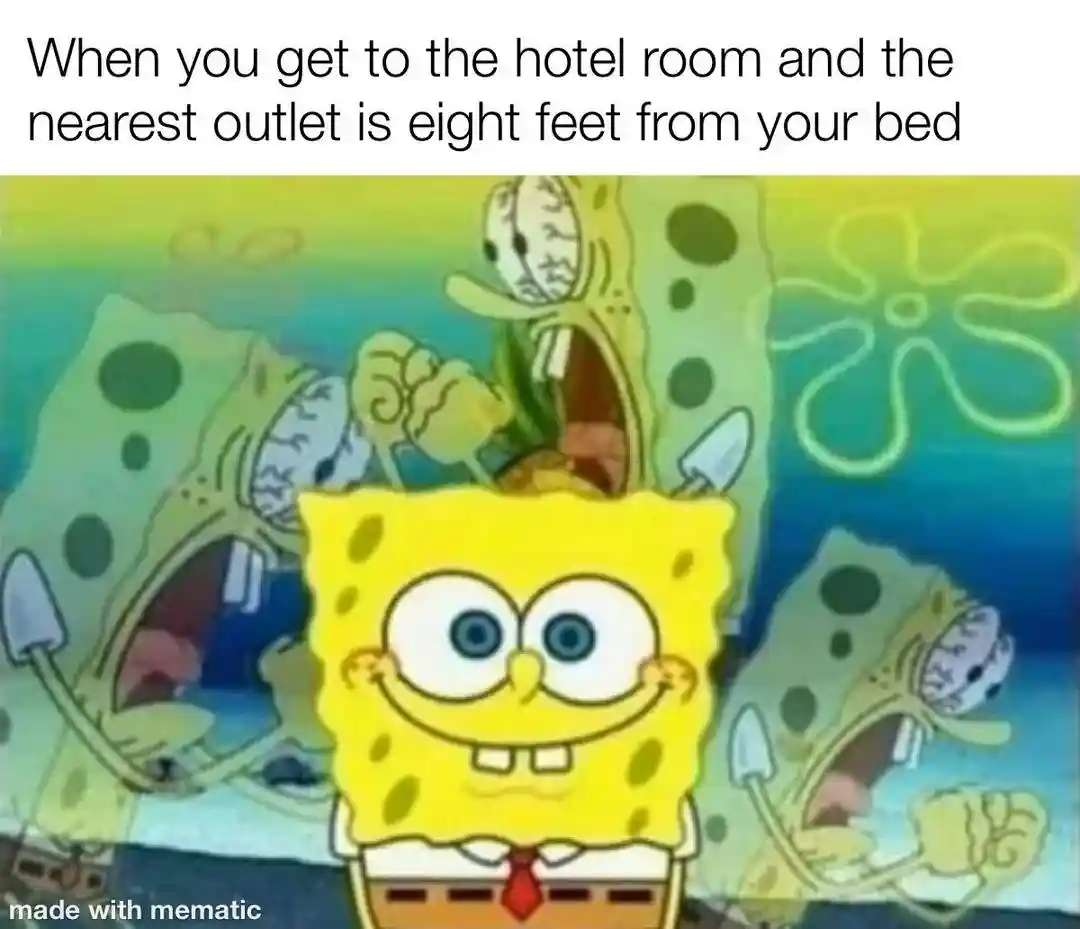 Hotel far bed outlet meme hiding inner annoyance
