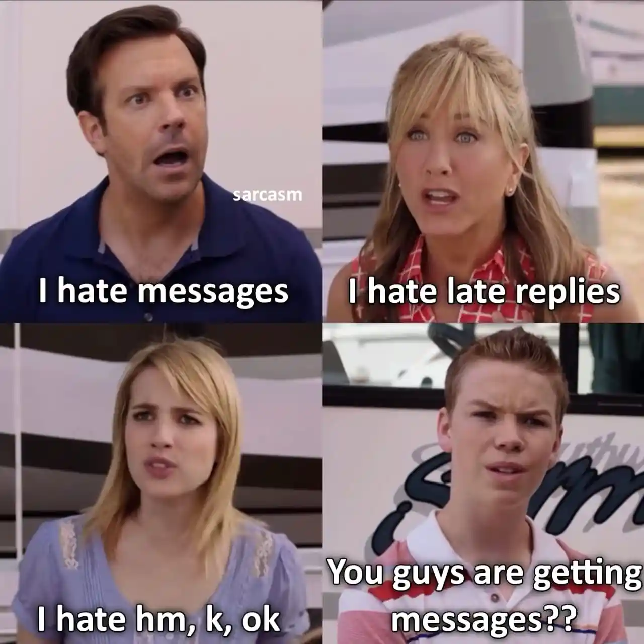 Hate texting replies meme confused funny reaction