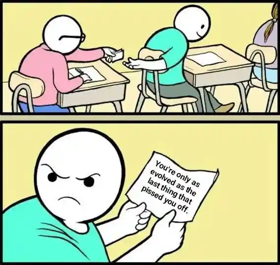 Class note passing meme mad at rude text