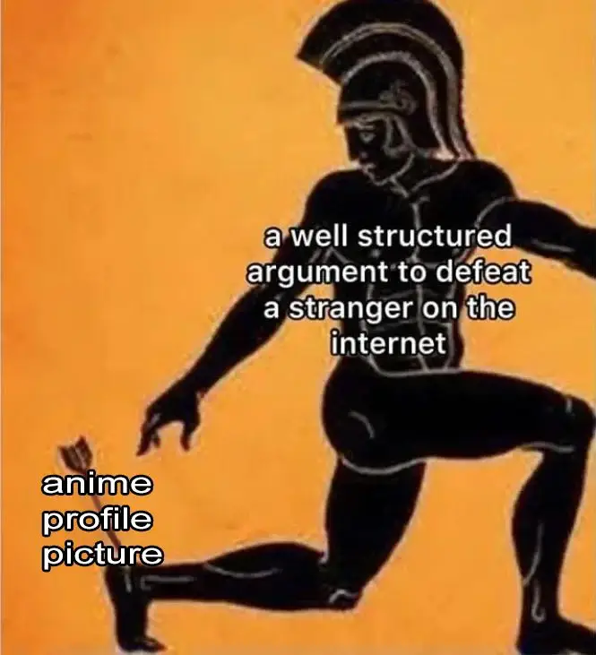 Anime profile pic meme beats online argument