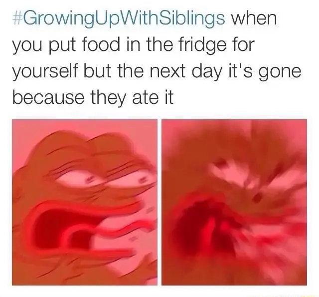 Angry pepe meme sibling ate your fridge food