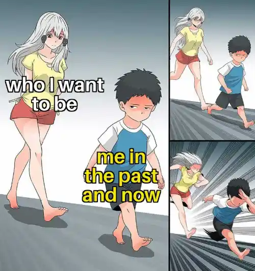 Ara ara chase meme escaping ideal self