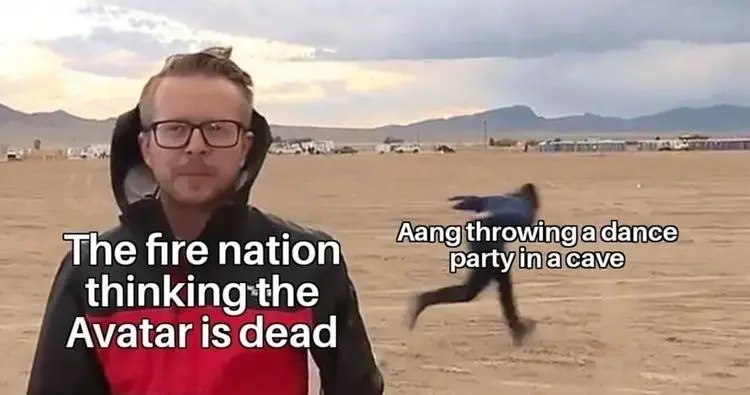 Area 51 naruto run meme sprinting behind news reporter